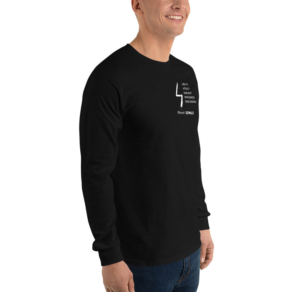 Sun Rune "There is No Change without Action" Men’s Long Sleeve Shirt