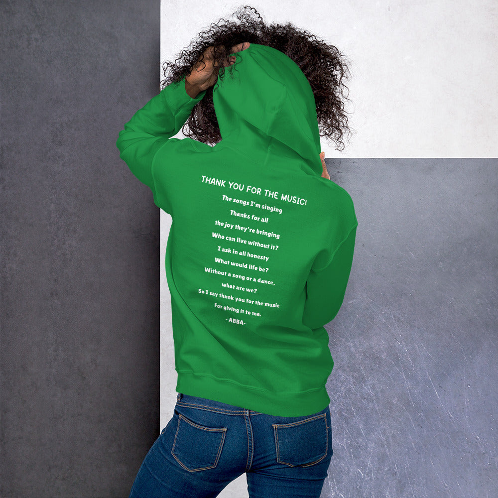 Thank You For The Music- Small Design Unisex Hoodie