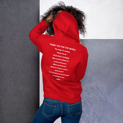 Thank You For The Music- Small Design Unisex Hoodie