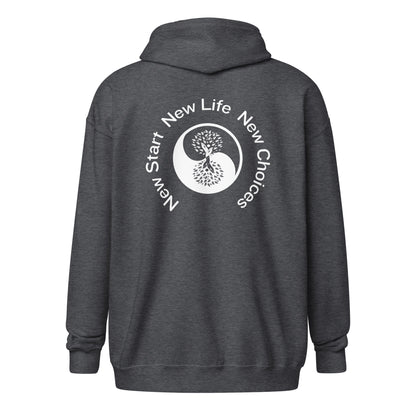 New Start, New Life, New Choices Unisex Zip Hoodie