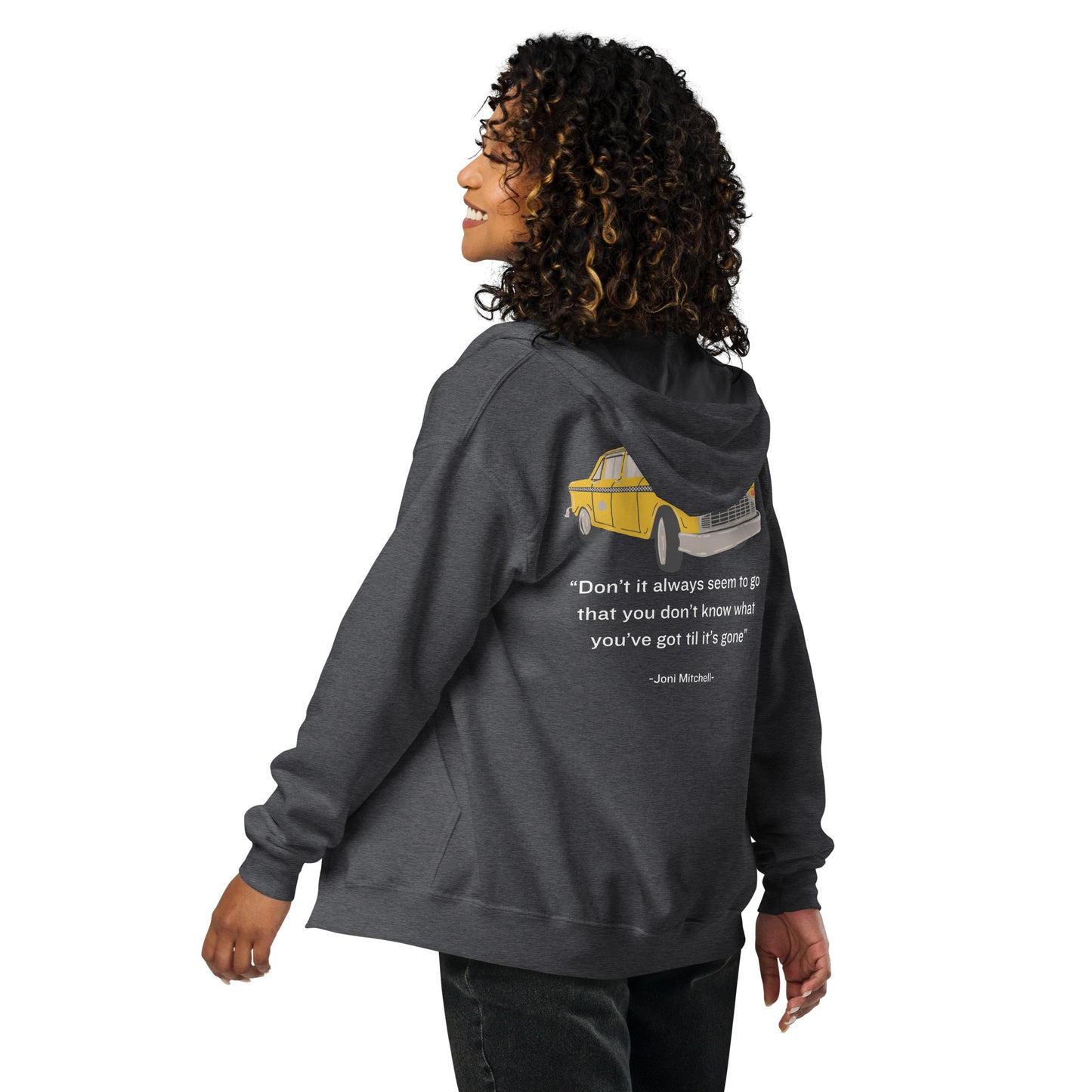 Big Yellow Taxi Unisex Zip Hoodie