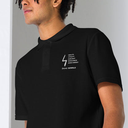 Sun Rune "There is No Change Without Action" Unisex polo shirt