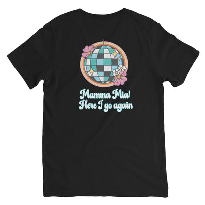 Mamma Mia Disco ball Unisex Short Sleeve V-Neck T-Shirt