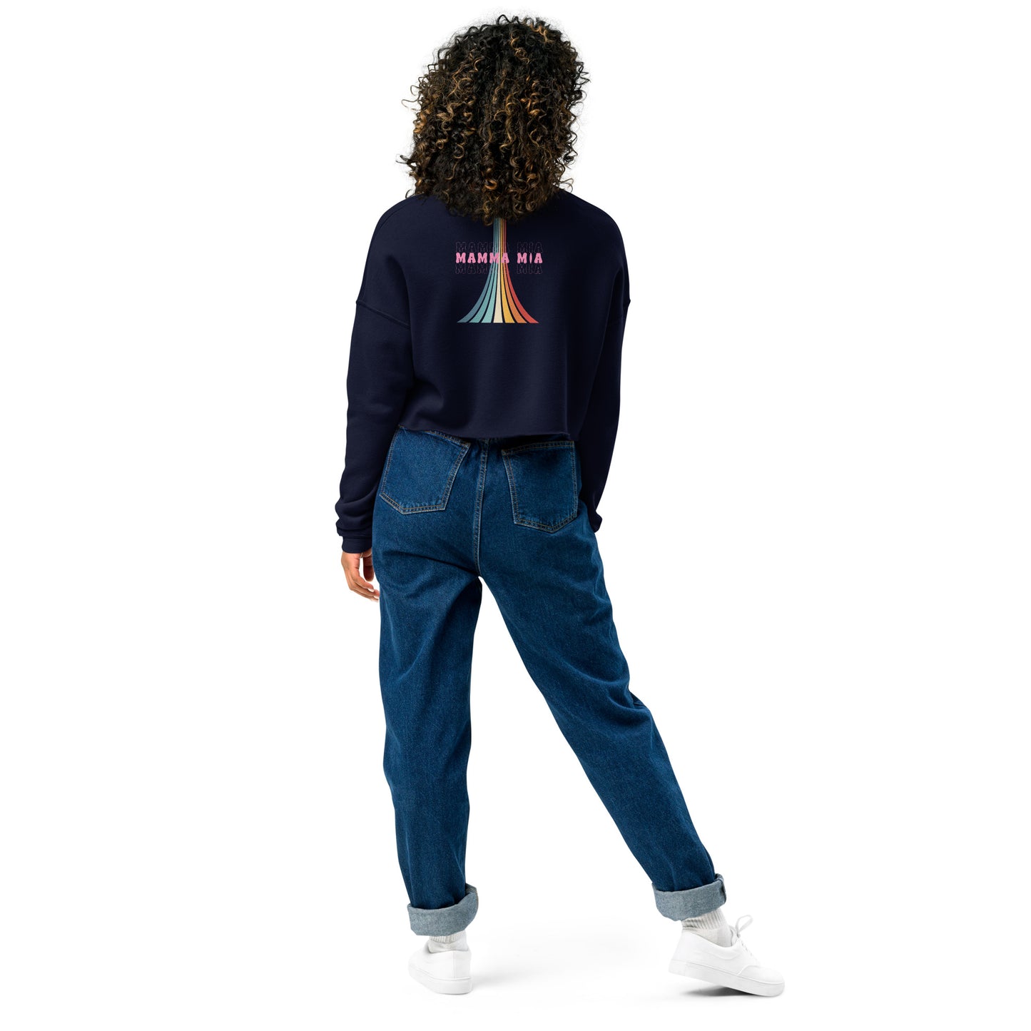 Mamma Mia Retro Crop Sweatshirt